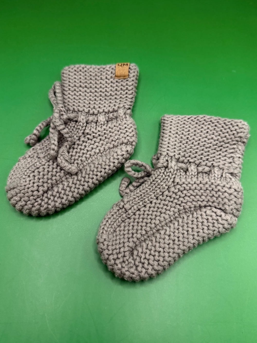 Quincy Mae Organic Cotton Knit Baby Booties 3-6 Months